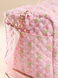 Oh So Fancy Quilted Weekender Bag Detail 2 - TULLABEE