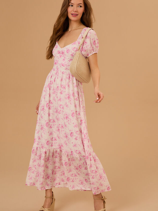 Abrielle Floral Maxi Dress Detail 3 - TULLABEE