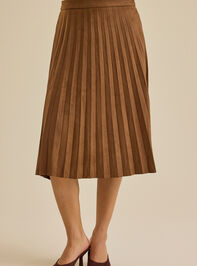 Mackenzie Pleated Midi Skirt Detail 2 - TULLABEE