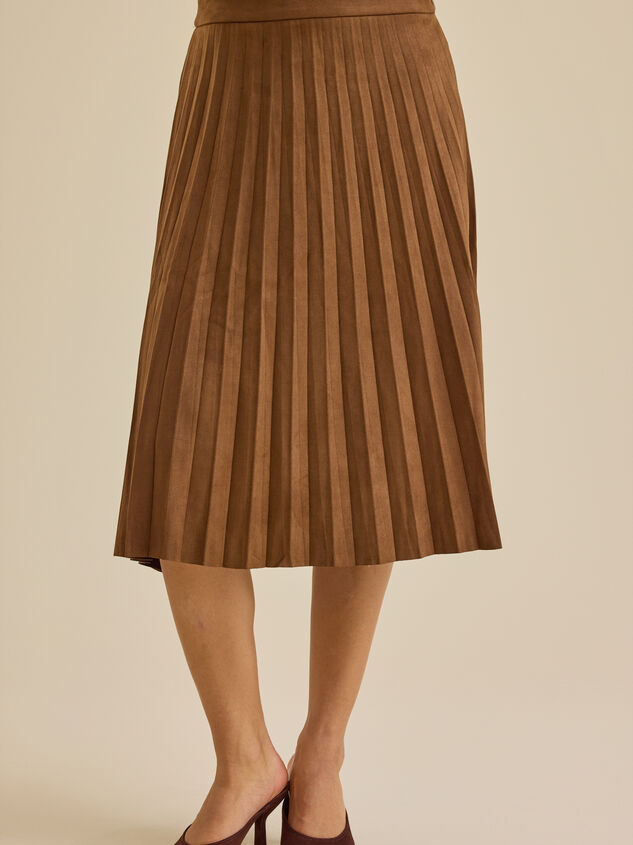 Mackenzie Pleated Midi Skirt Detail 2 - TULLABEE