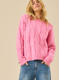 Lizzie Oversized Cable Knit Sweater - TULLABEE