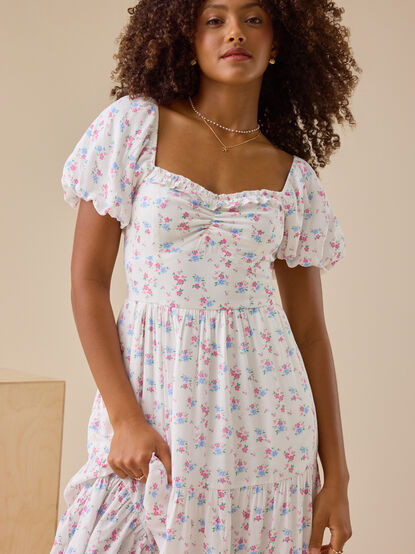 Jessy Puff Sleeve Maxi Dress - TULLABEE