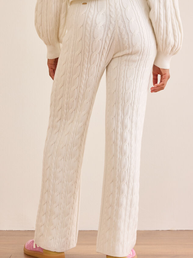 Dreamline Cable Knit Pant Detail 4 - TULLABEE