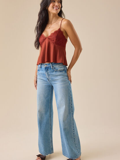 Terra Satin Lace Top - TULLABEE