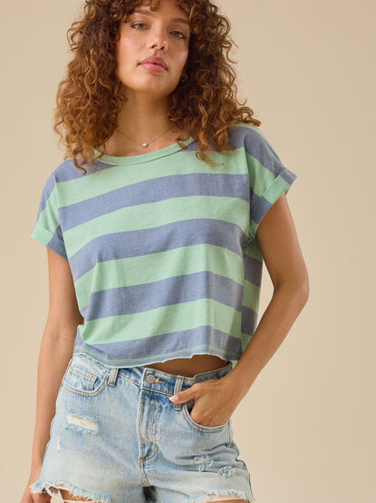 Demi Boxy Stripe Tee - TULLABEE