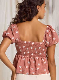 Margot Embroidered Babydoll Top Detail 5 - TULLABEE