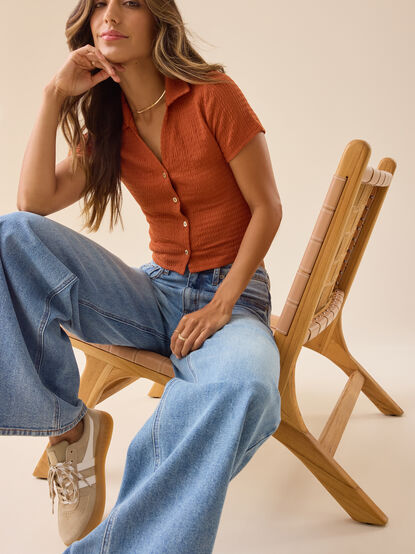 Kat Button Down Top - TULLABEE