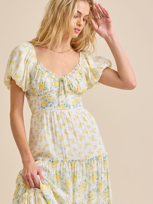 Delilah Floral Maxi Dress Detail 4 - TULLABEE