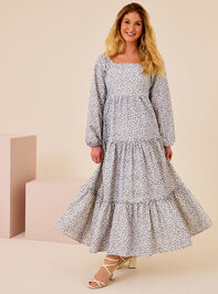 Nora Tiered Mama Dress Detail 2 - TULLABEE