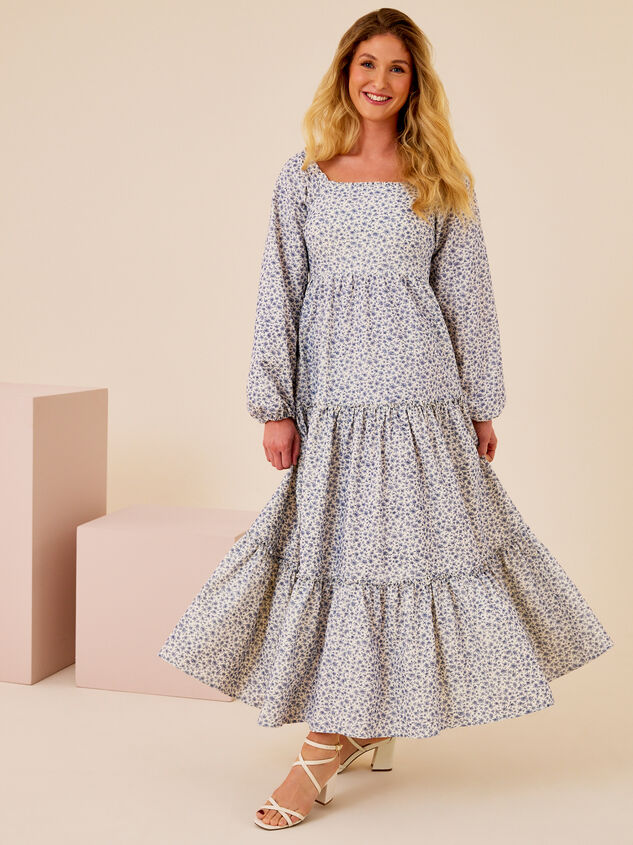 Nora Tiered Mama Dress Detail 2 - TULLABEE