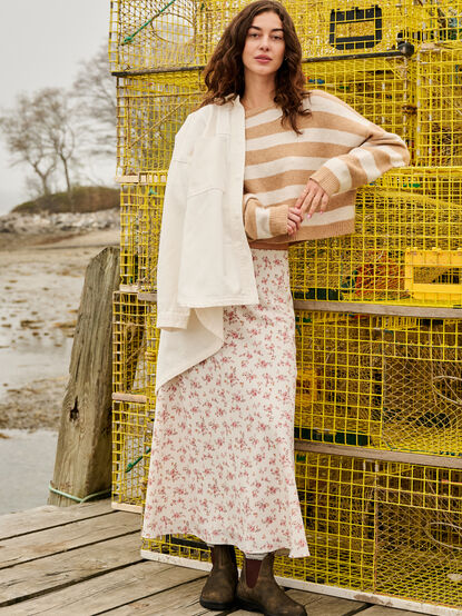 Lucky Floral Midi Skirt - TULLABEE