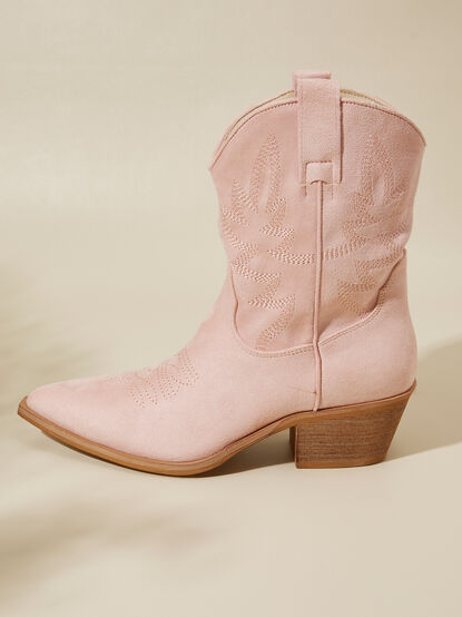 Claire Suede Western Booties - TULLABEE