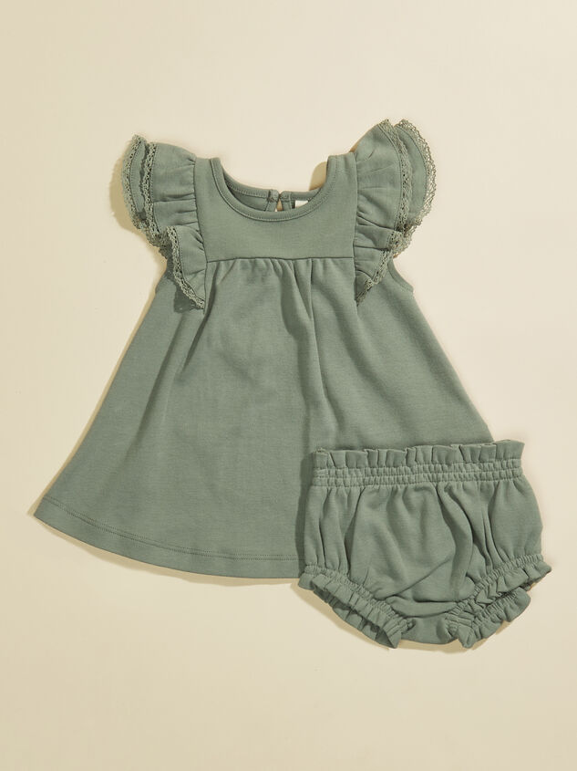 Ivy Toddler Dress and Bloomer Set by Quincy Mae Detail 1 - TULLABEE