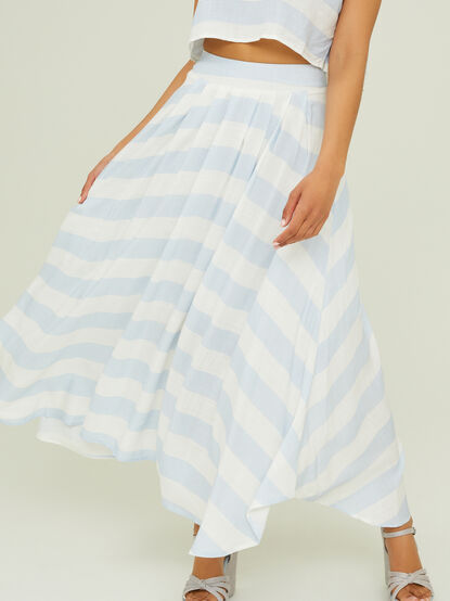 Meadow Striped Midi Skirt - TULLABEE