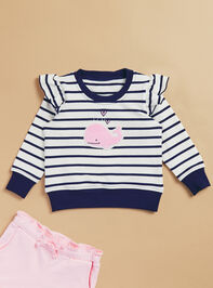 Bubbly Whale French Terry Sweatshirt and Shorts Set - TULLABEE