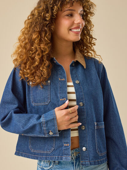Annaliese Corduroy Denim Jacket - TULLABEE