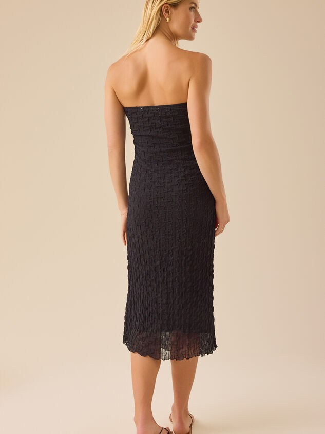 Parker Strapless Textured Mini Dress Detail 5 - TULLABEE