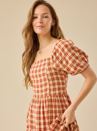 Heidi Plaid Mama Dress Detail 3 - TULLABEE