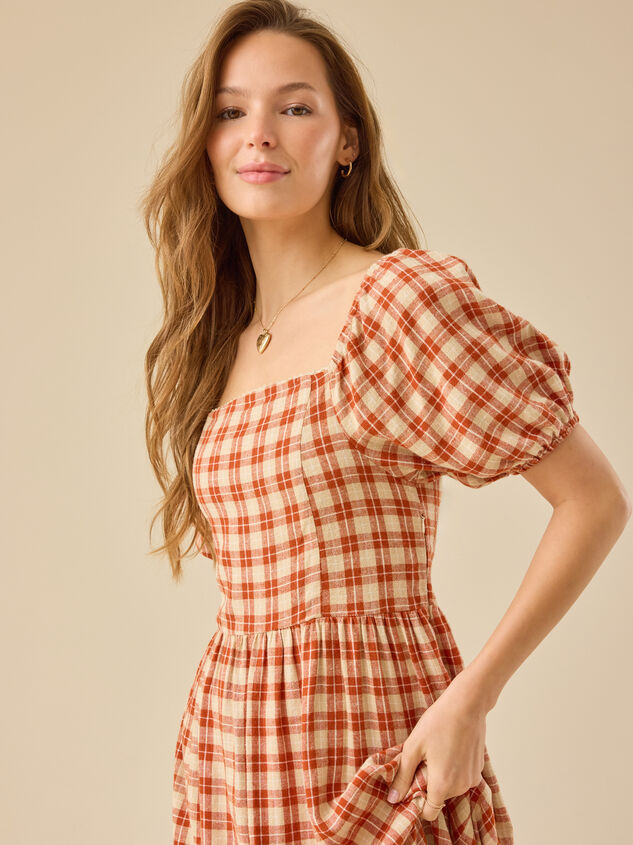 Heidi Plaid Mama Dress Detail 3 - TULLABEE
