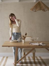 Rose Wood Rectangular Dining Table Detail 7 - TULLABEE