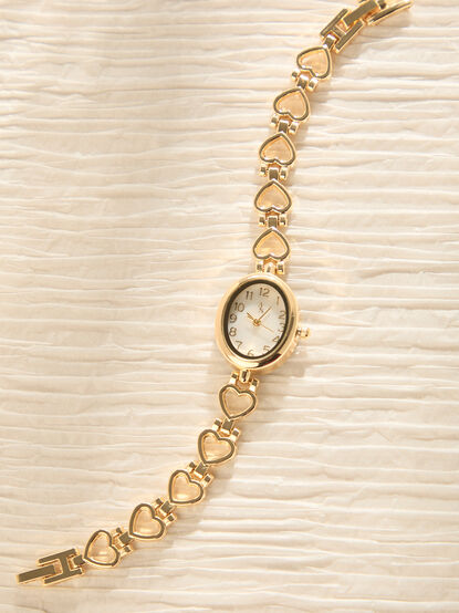 Heart Band Gold Watch - TULLABEE