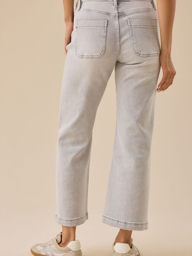 Alix Crop Wide Leg Jeans Detail 5 - TULLABEE