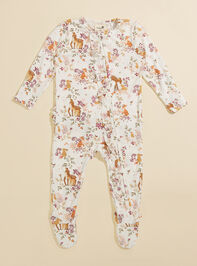 Floral Woodland Ruffle Footie - TULLABEE