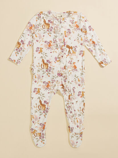 Floral Woodland Ruffle Footie - TULLABEE