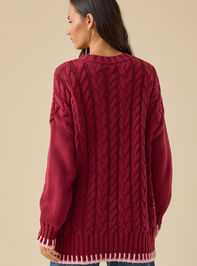 Cierra Cable Whipstitch Sweater Detail 5 - TULLABEE