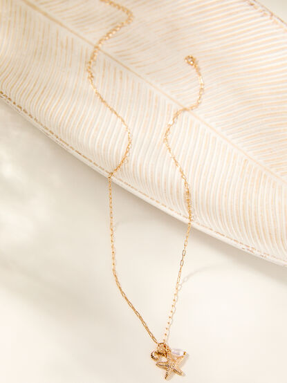 Starfish Cluster Charm Necklace - TULLABEE