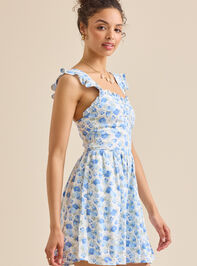 Cary Floral Mini Dress Detail 3 - TULLABEE