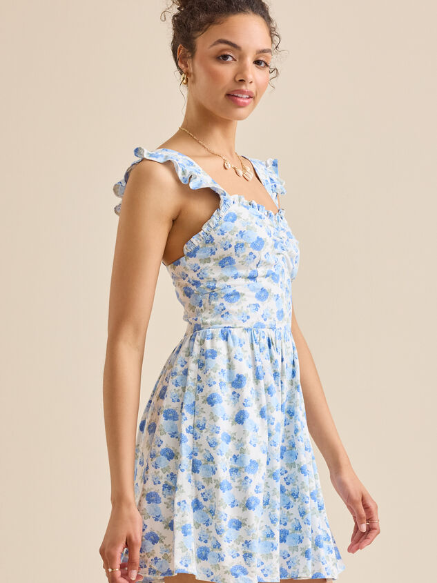 Cary Floral Mini Dress Detail 3 - TULLABEE
