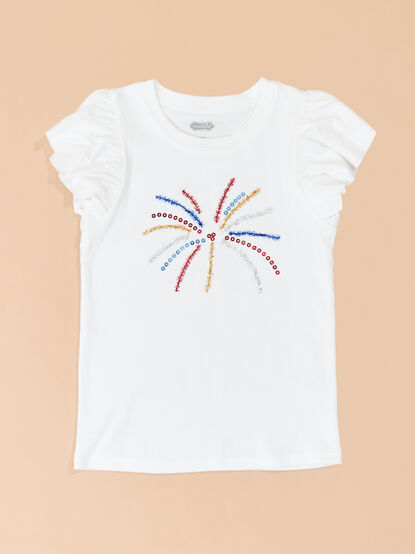 Fireworks Tinsel Tee by Mud Pie - TULLABEE