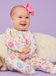 Easter Bunnies Ruffle Footie - TULLABEE