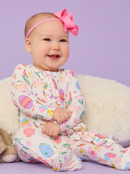 Easter Bunnies Ruffle Footie - TULLABEE