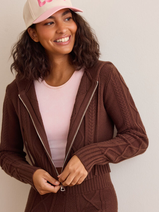 Alpine Escape Full Zip Sweater Detail 3 - TULLABEE