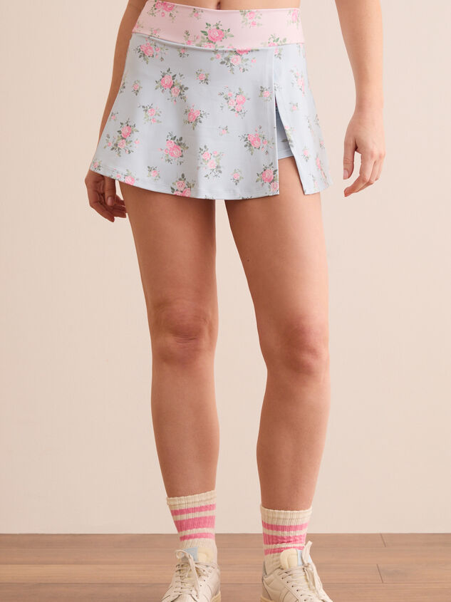 Tempo Floral Mini Skort Detail 4 - TULLABEE