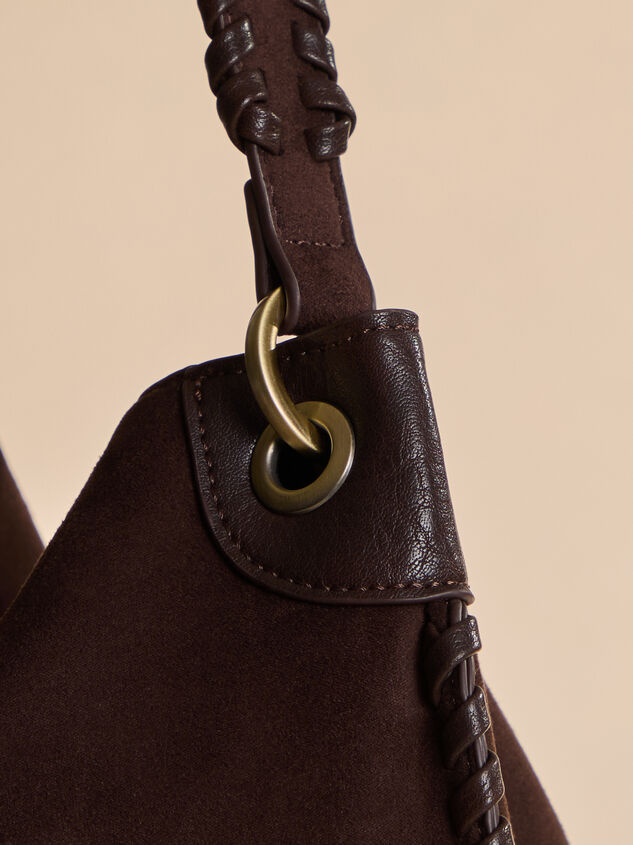 Chocolate Whipstitch Tote Detail 5 - TULLABEE