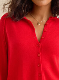 Harper Button Up Cardigan Detail 3 - TULLABEE