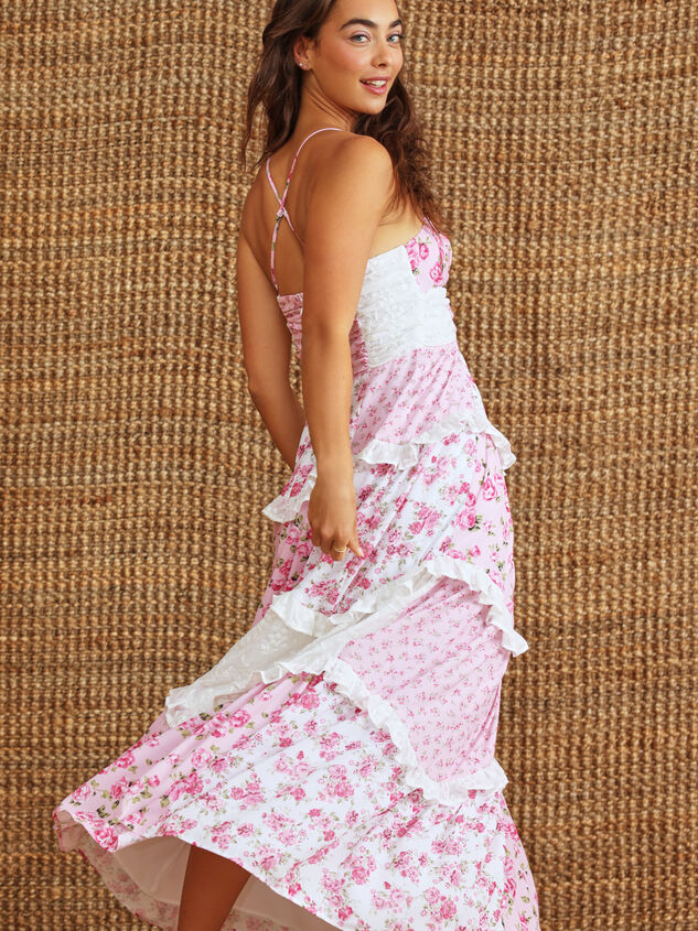Adernlia Floral Maxi Dress Detail 3 - TULLABEE