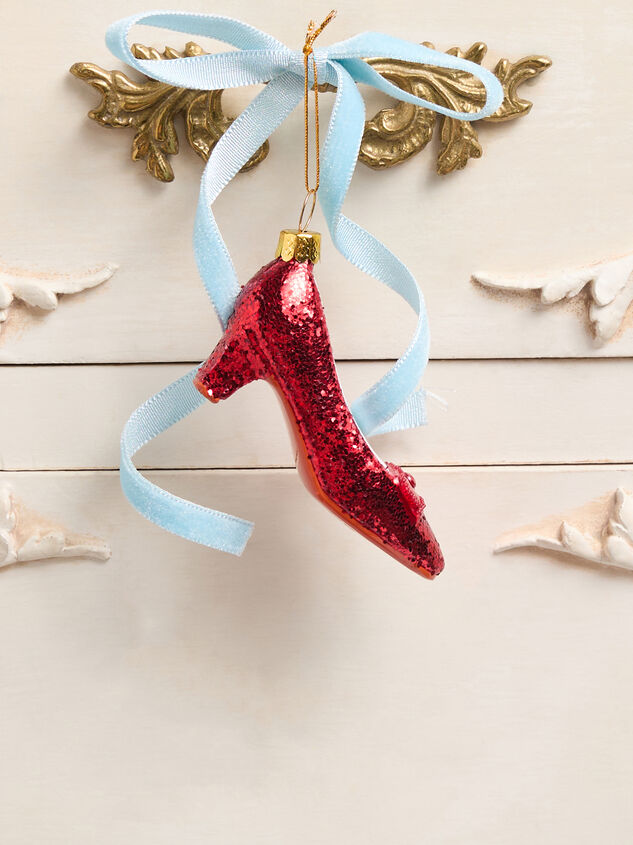 Ruby Red Slipper Ornament Detail 2 - TULLABEE