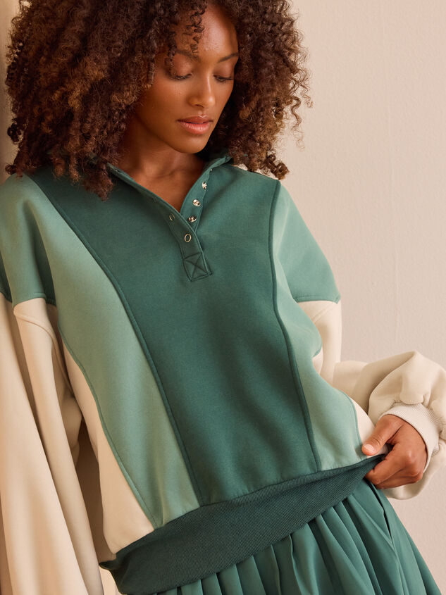 Peak Balloon Sleeve Pullover Detail 2 - TULLABEE