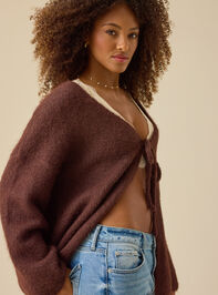 Charlotte Boxy Tie-Front Sweater Detail 4 - TULLABEE