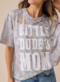 Little Dude's Mom Camo Graphic Tee Detail 4 - TULLABEE