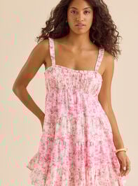 Mel Floral Mini Dress Detail 2 - TULLABEE