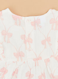 Marueen Bow Print Dress by Mud Pie Detail 3 - TULLABEE