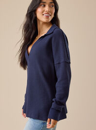 Gracey Waffle Knit Top Detail 3 - TULLABEE