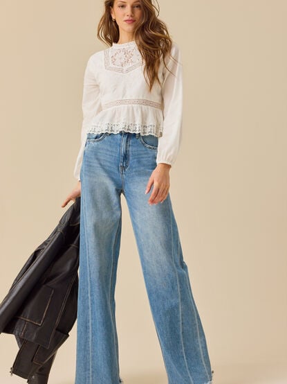 Anne Beaded Lace Top - TULLABEE