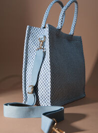 River Bend Woven Tote Bag Detail 3 - TULLABEE