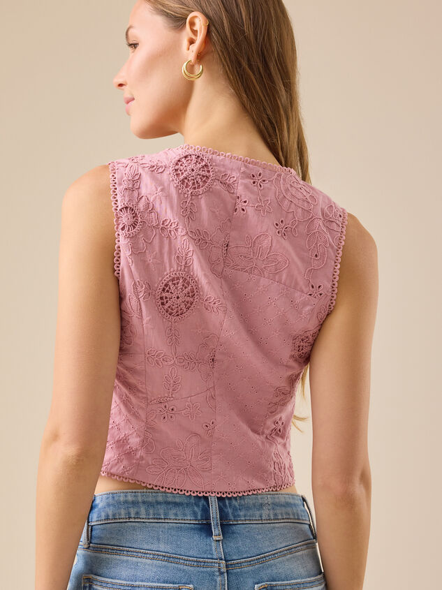 Malu Lace-Tie Front Vest Detail 5 - TULLABEE